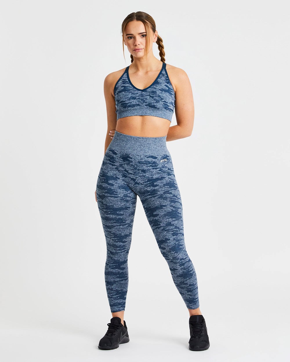 AYBL Evolve Camo Seamless Leggings Teal | 65203-HKWS