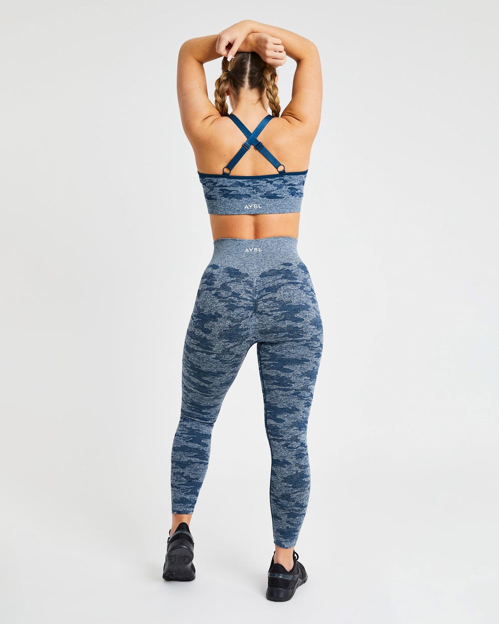 AYBL Evolve Camo Seamless Leggings Teal | 65203-HKWS