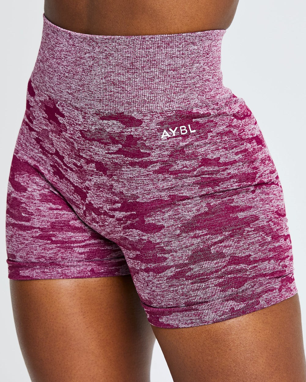 AYBL Evolve Camo Seamless Shorts Bordeaux | 63528-TPRX