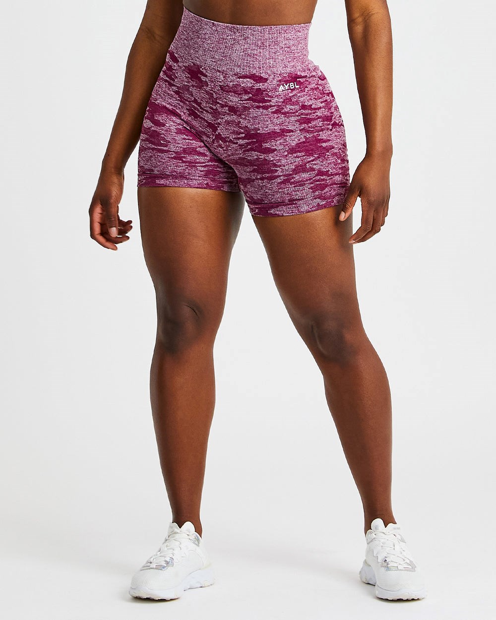 AYBL Evolve Camo Seamless Shorts Bordeaux | 63528-TPRX