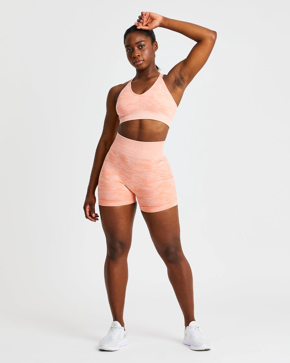 AYBL Evolve Camo Seamless Shorts Peach | 91230-CJKO