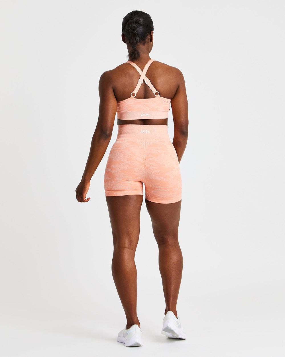 AYBL Evolve Camo Seamless Shorts Peach | 91230-CJKO