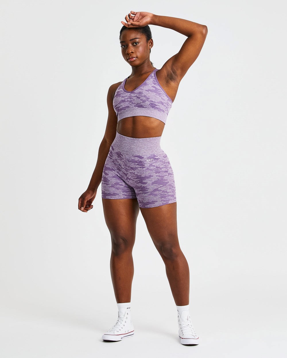 AYBL Evolve Camo Seamless Shorts Plum | 40798-PYQK