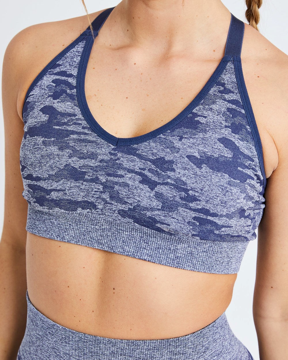 AYBL Evolve Camo Seamless Sports Bra Navy | 58031-SWGD