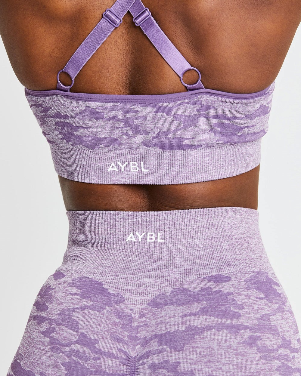 AYBL Evolve Camo Seamless Sports Bra Plum | 53798-GESF