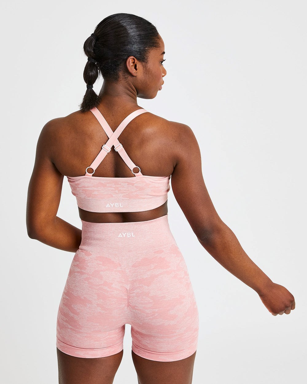 AYBL Evolve Camo Seamless Sports Bra Rosa | 48956-WSVP