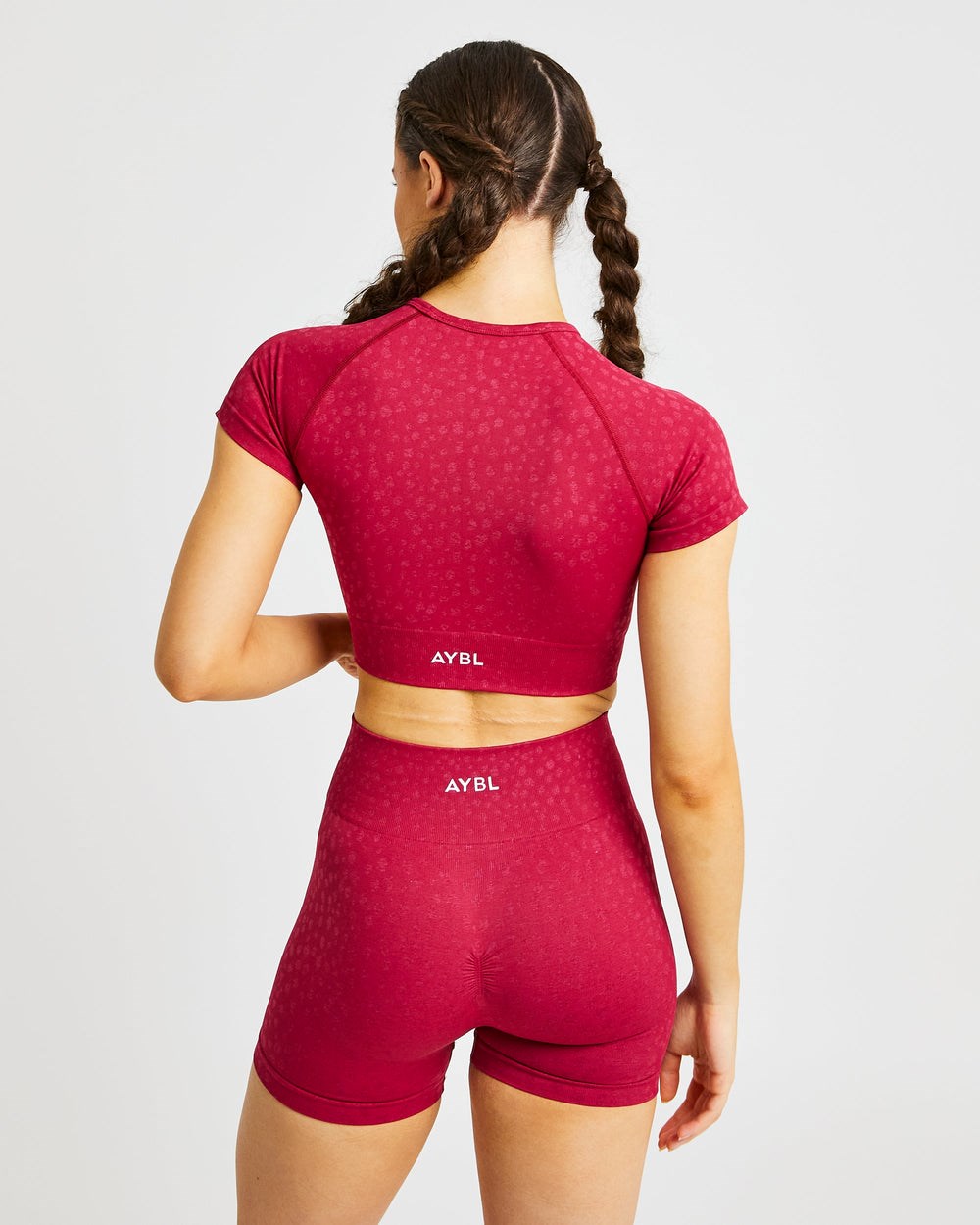 AYBL Evolve Speckle Seamless Crop Top Raspberry | 23817-BJGQ