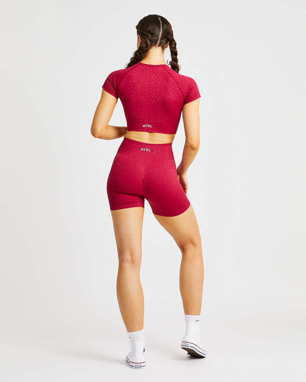 AYBL Evolve Speckle Seamless Crop Top Raspberry | 23817-BJGQ