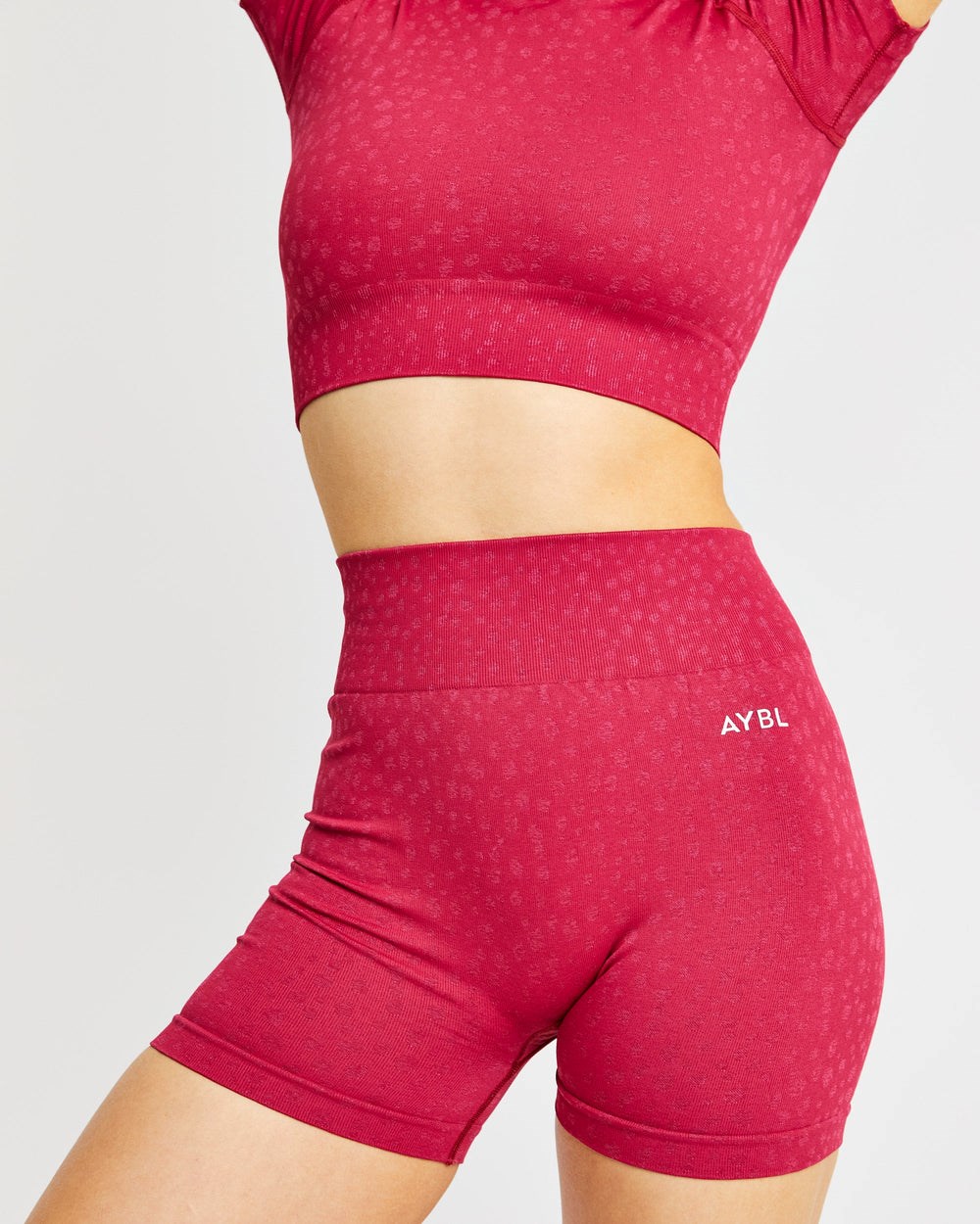 AYBL Evolve Speckle Seamless Crop Top Raspberry | 23817-BJGQ