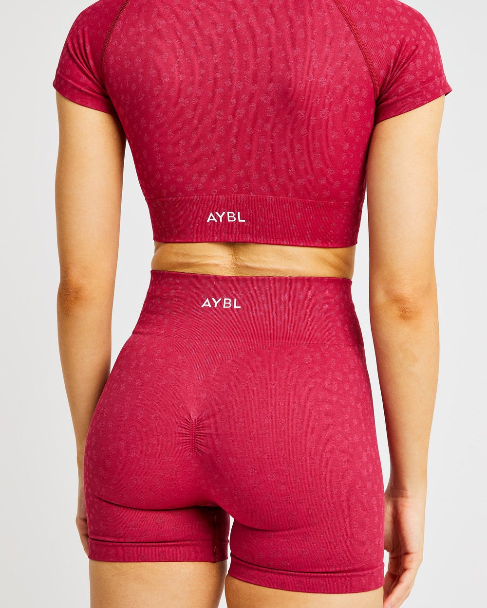 AYBL Evolve Speckle Seamless Crop Top Raspberry | 23817-BJGQ