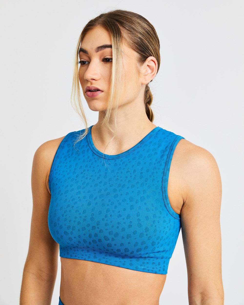 AYBL Evolve Speckle Seamless Crop Vest Blau | 31247-RGTJ