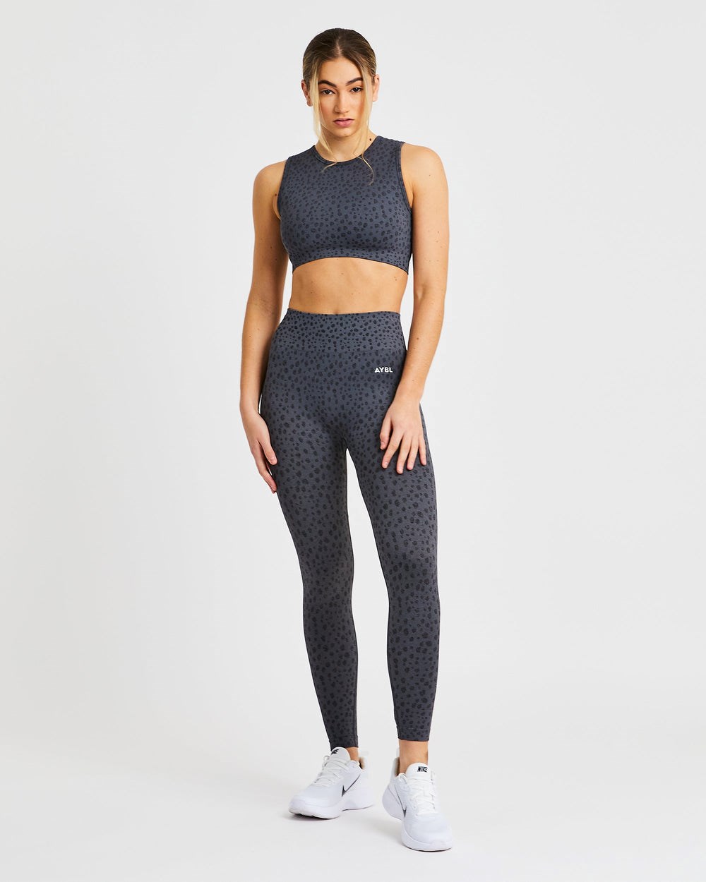 AYBL Evolve Speckle Seamless Crop Vest Charcoal | 18790-MZGW