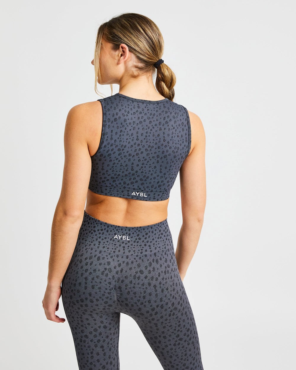 AYBL Evolve Speckle Seamless Crop Vest Charcoal | 76045-UIGQ