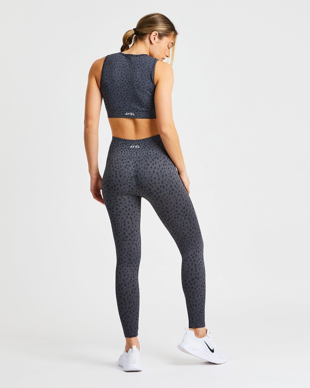 AYBL Evolve Speckle Seamless Crop Vest Charcoal | 76045-UIGQ