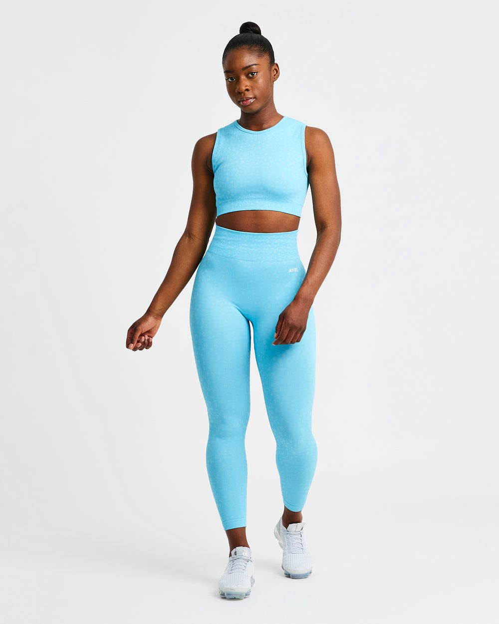 AYBL Evolve Speckle Seamless Crop Vest Hellblau | 23489-BGRV