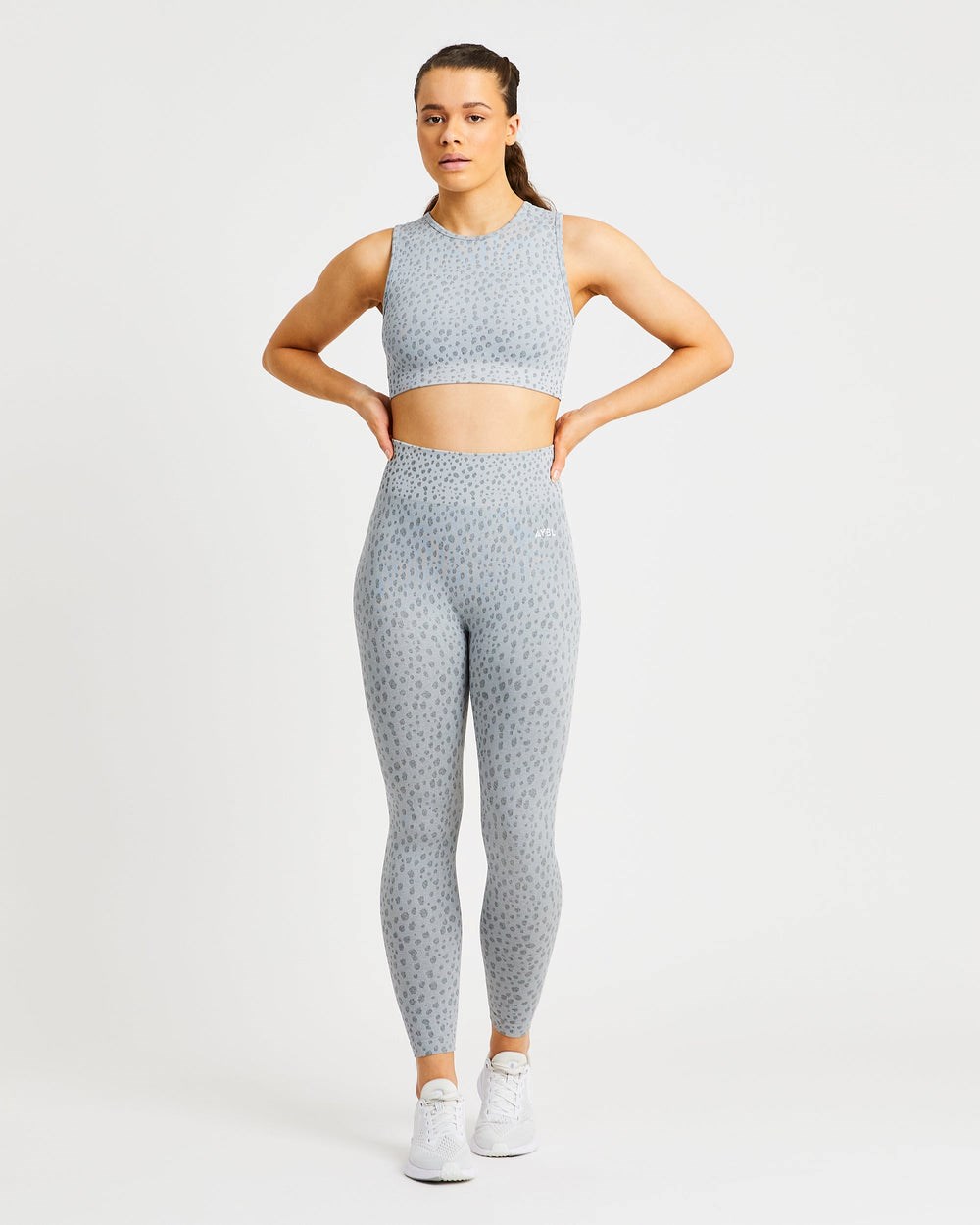 AYBL Evolve Speckle Seamless Crop Vest Hellgrau | 24617-QIXC