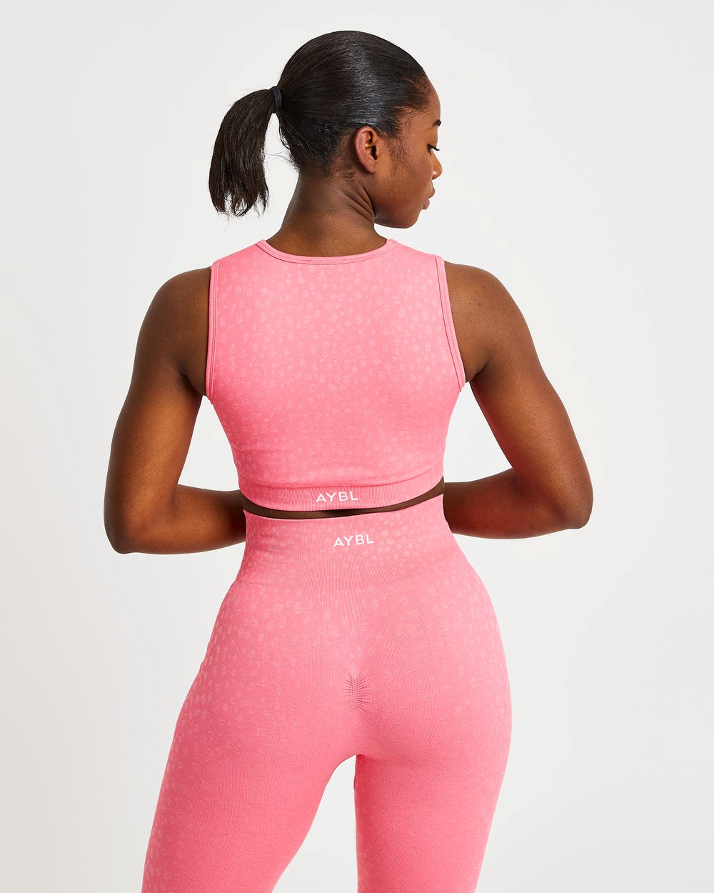 AYBL Evolve Speckle Seamless Crop Vest Koralle Rosa | 06975-TBNA