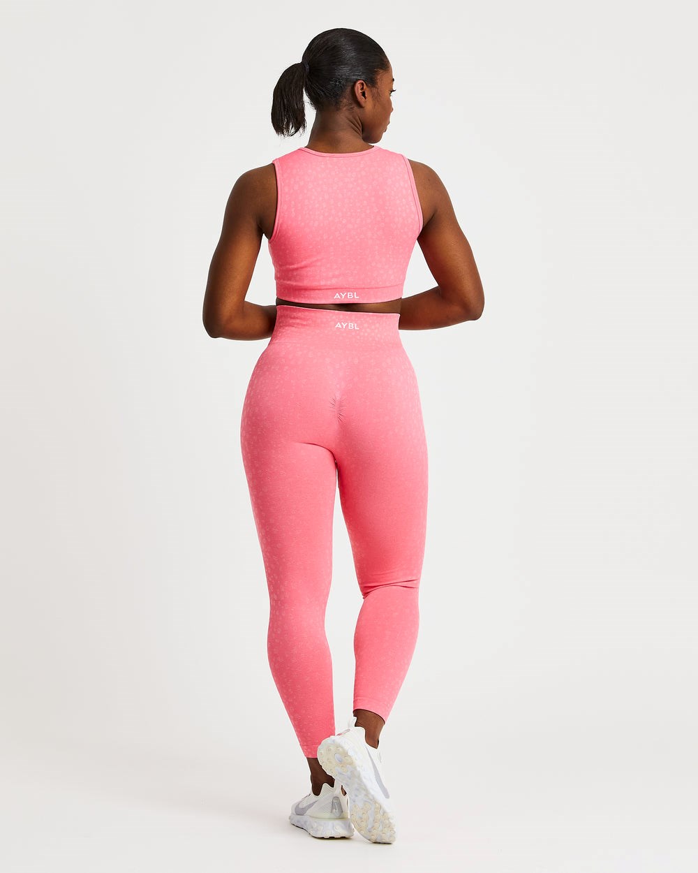 AYBL Evolve Speckle Seamless Crop Vest Koralle Rosa | 07845-NQFS