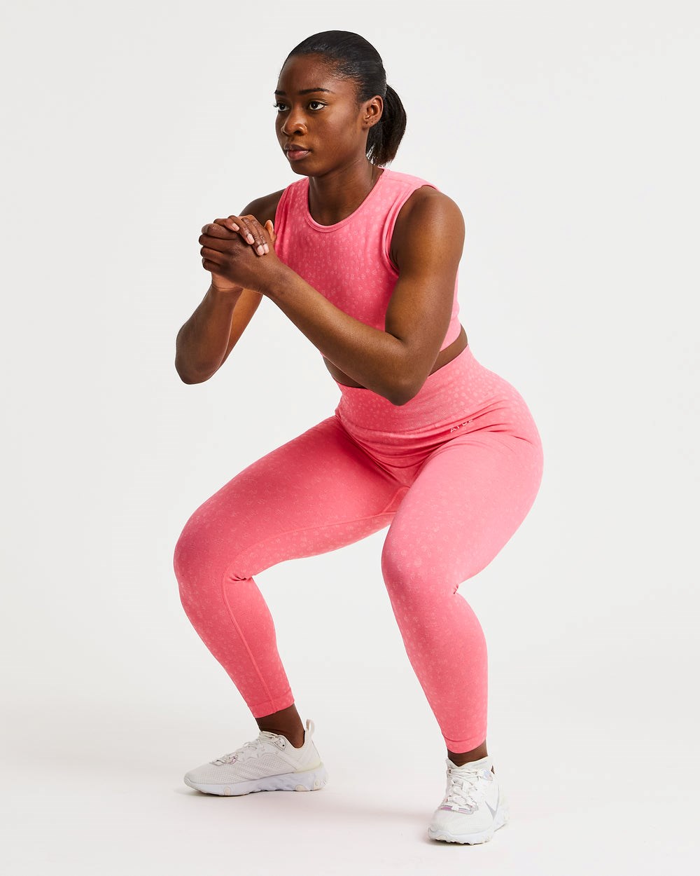 AYBL Evolve Speckle Seamless Crop Vest Koralle Rosa | 07845-NQFS