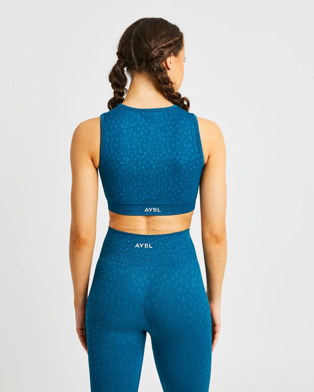 AYBL Evolve Speckle Seamless Crop Vest Teal | 84052-OQJB