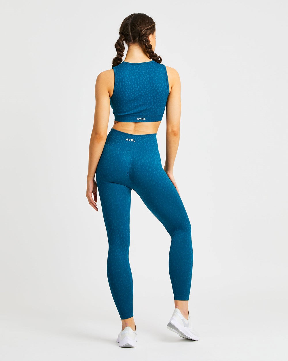 AYBL Evolve Speckle Seamless Crop Vest Teal | 84052-OQJB