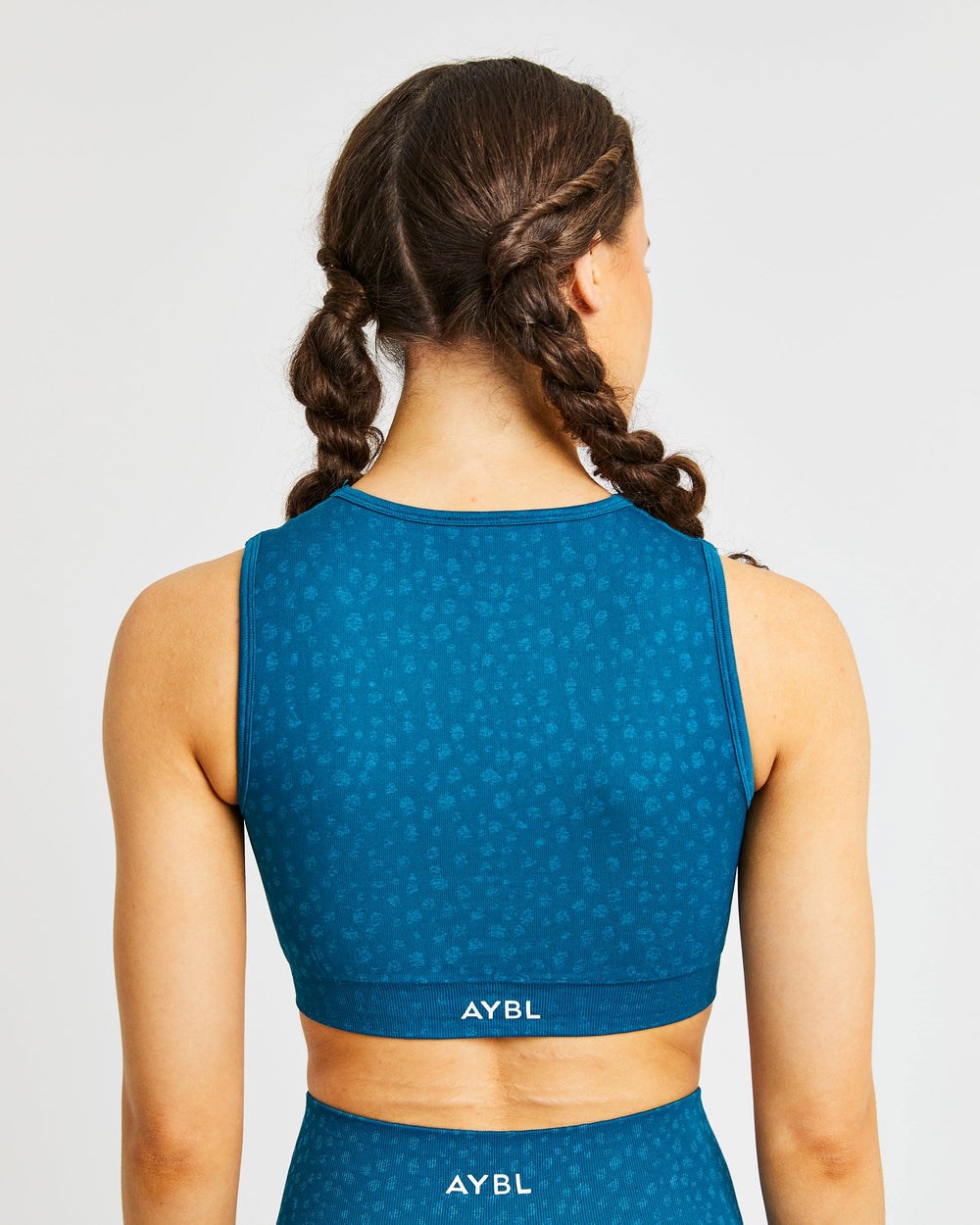 AYBL Evolve Speckle Seamless Crop Vest Teal | 92078-SZXK