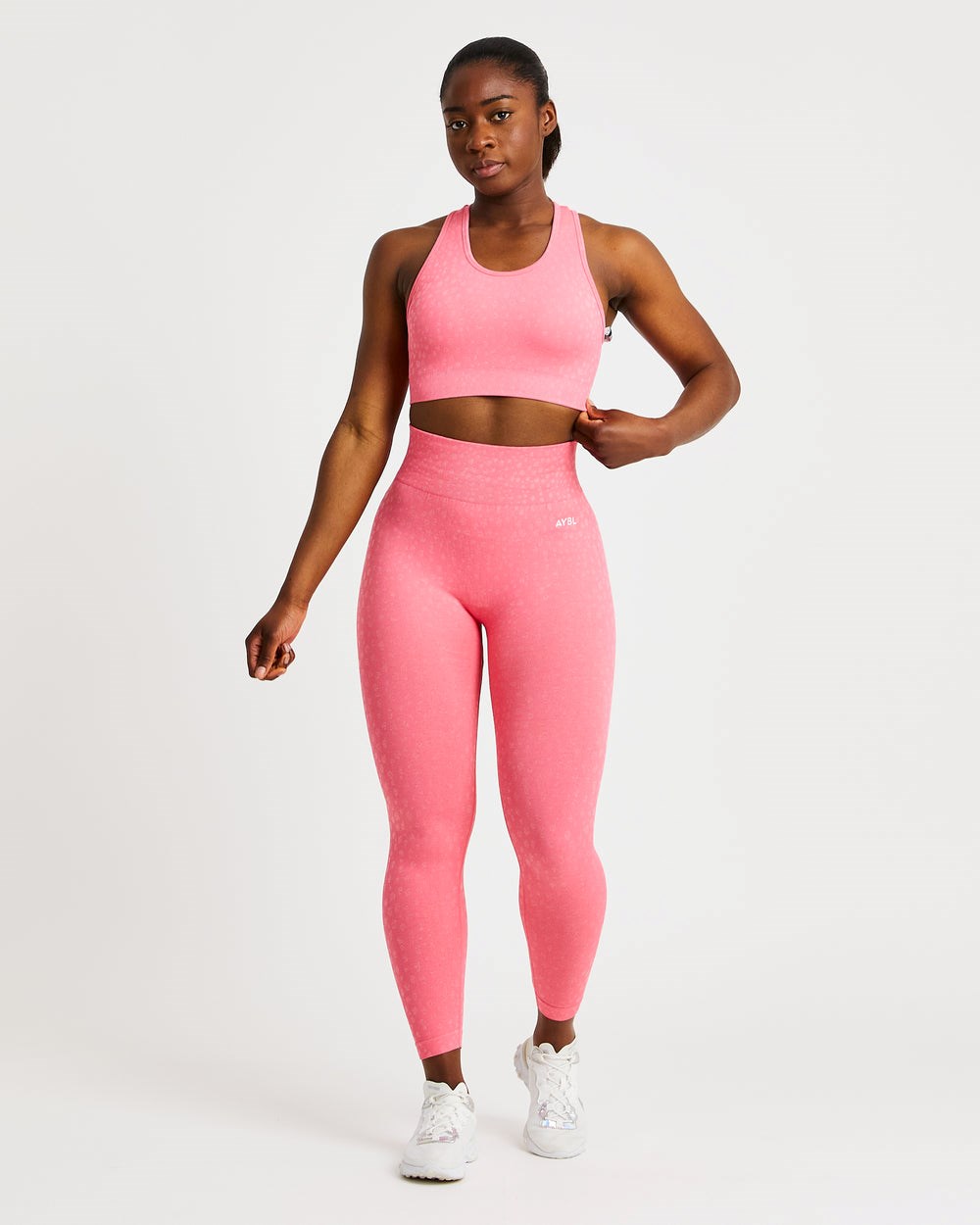 AYBL Evolve Speckle Seamless Leggings Koralle Rosa | 20947-HJRP