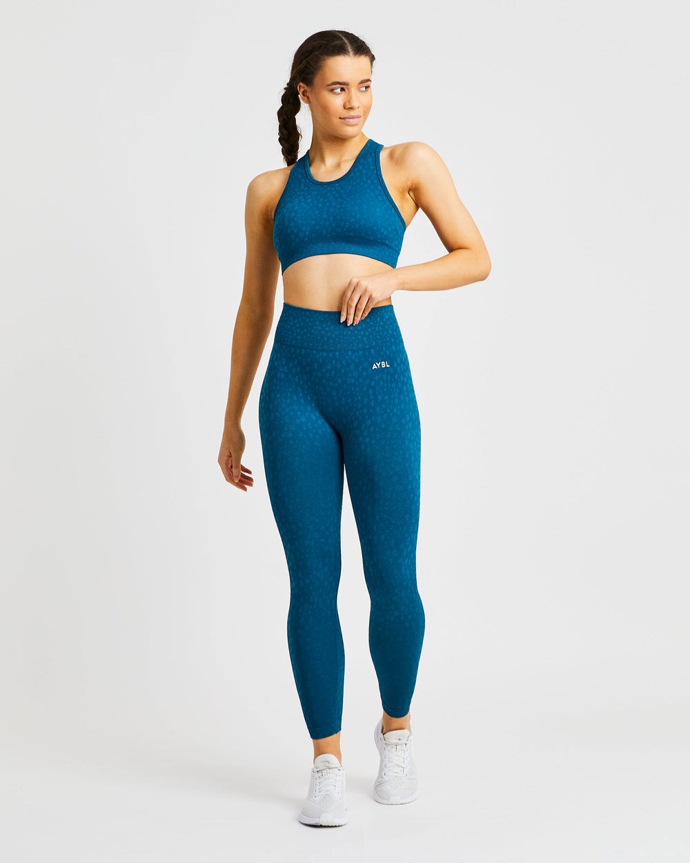 AYBL Evolve Speckle Seamless Leggings Teal | 83709-VJIR