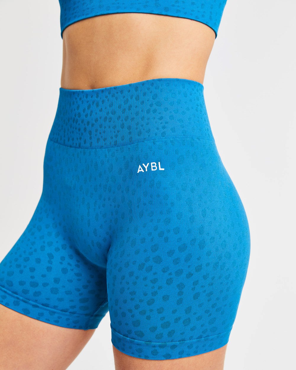 AYBL Evolve Speckle Seamless Shorts Blau | 26834-LAXD