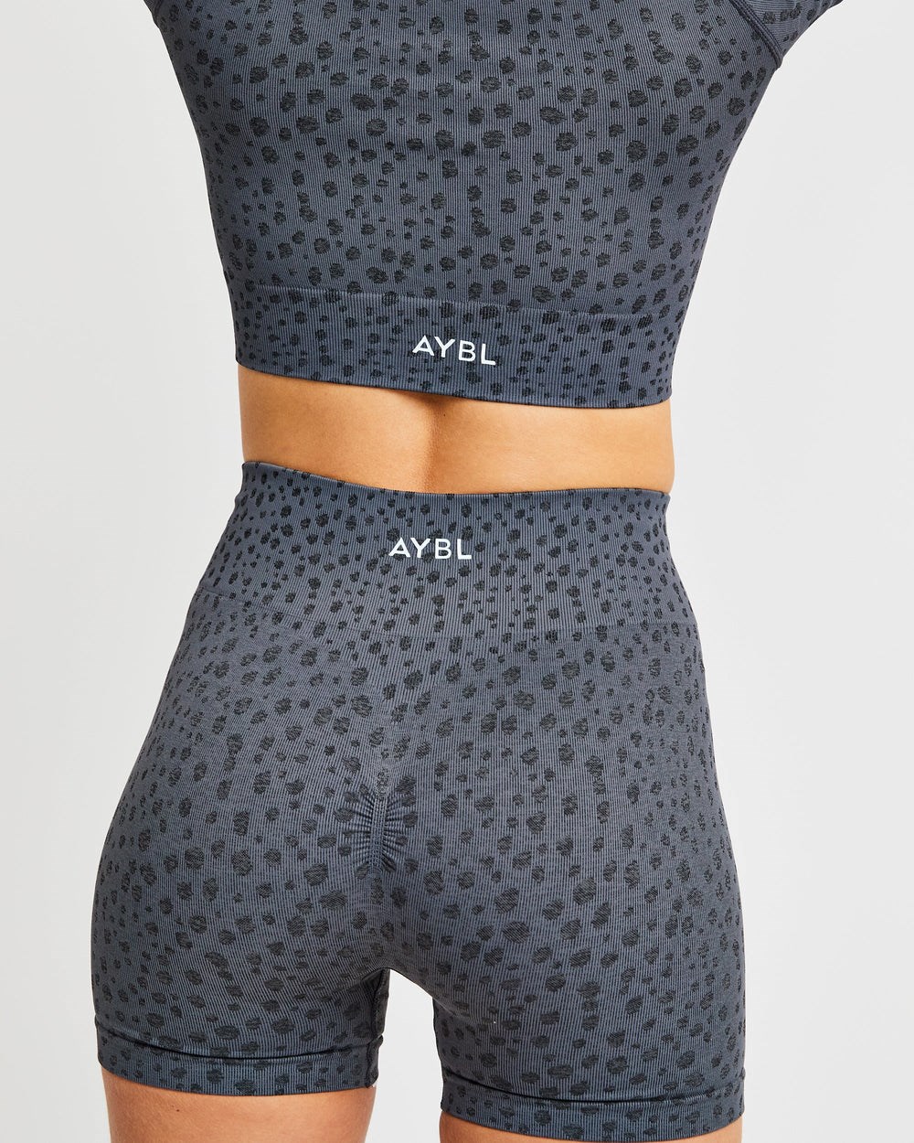 AYBL Evolve Speckle Seamless Shorts Charcoal | 19372-ZSIF