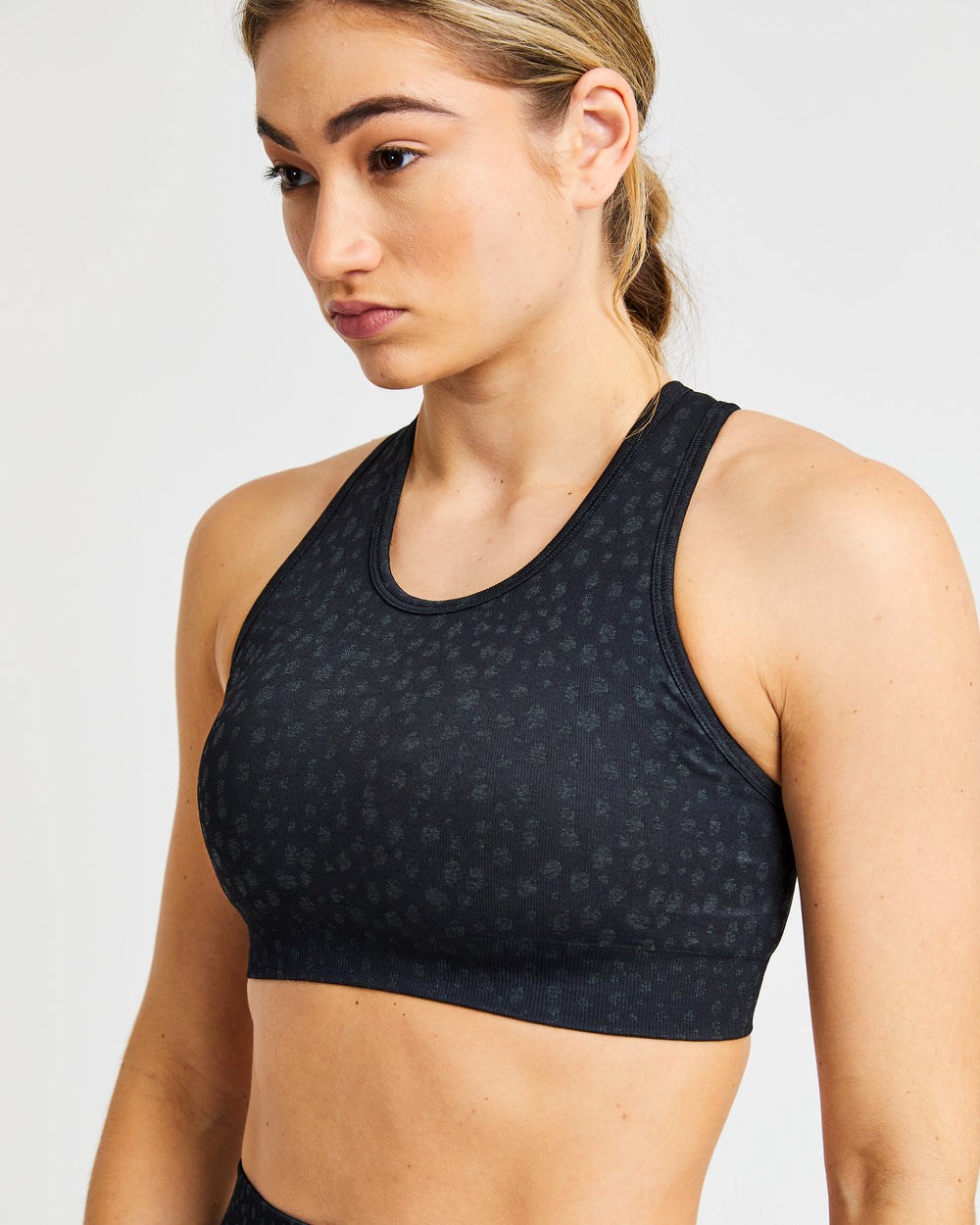 AYBL Evolve Speckle Seamless Sports Bra Schwarz | 05417-AXVO