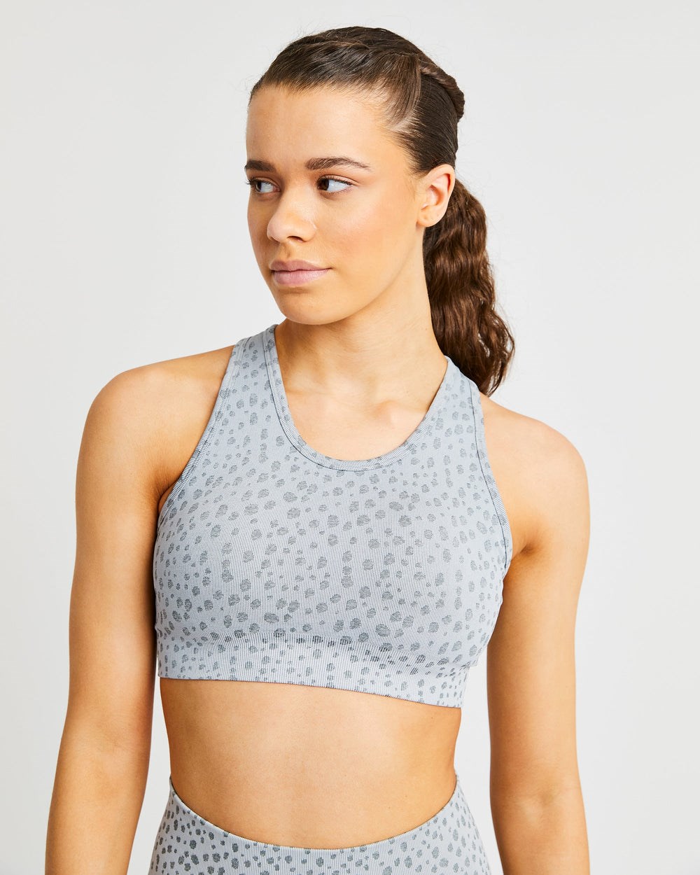 AYBL Evolve Speckle Seamless Sports Bra Hellgrau | 06529-QRJG