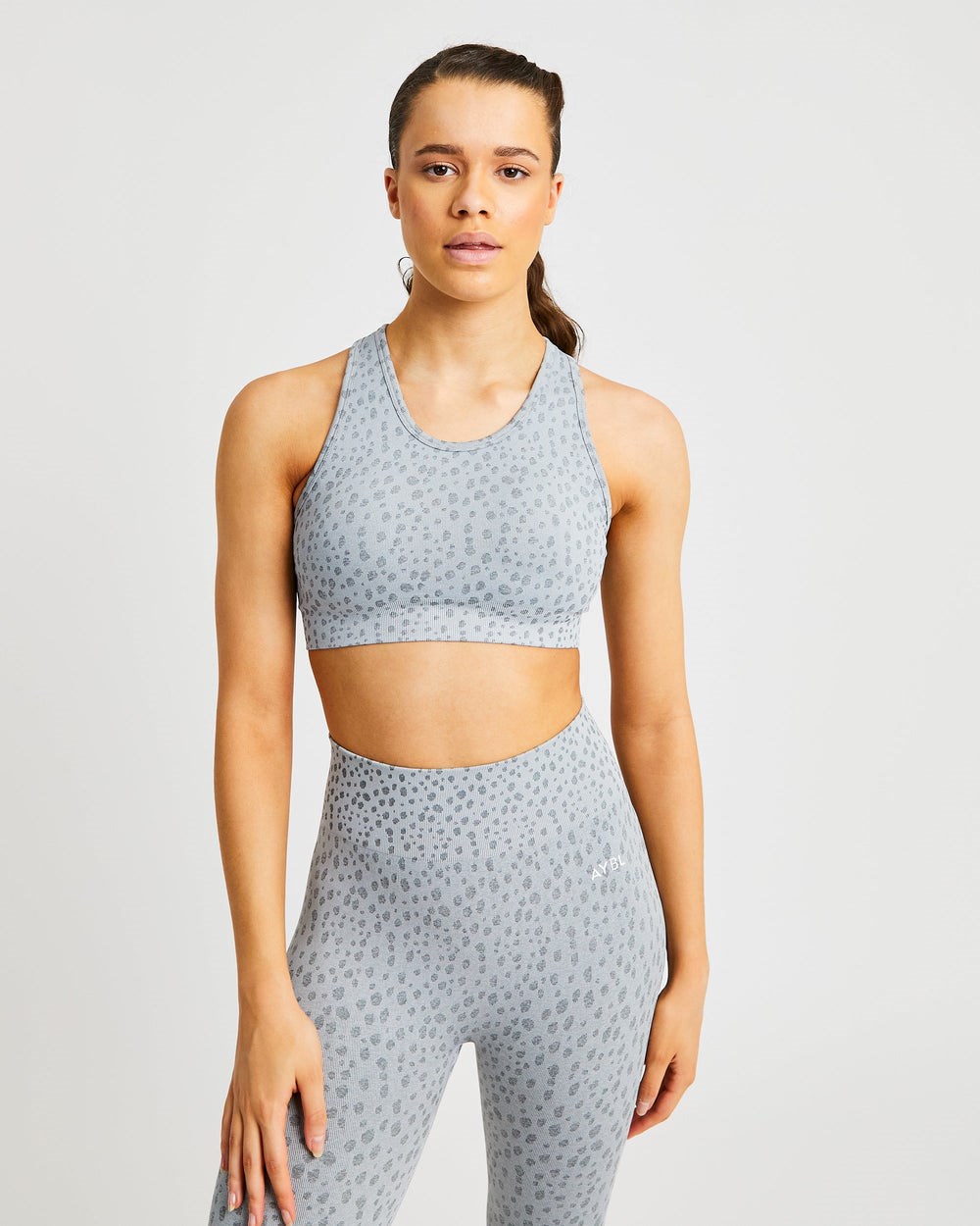 AYBL Evolve Speckle Seamless Sports Bra Hellgrau | 06529-QRJG