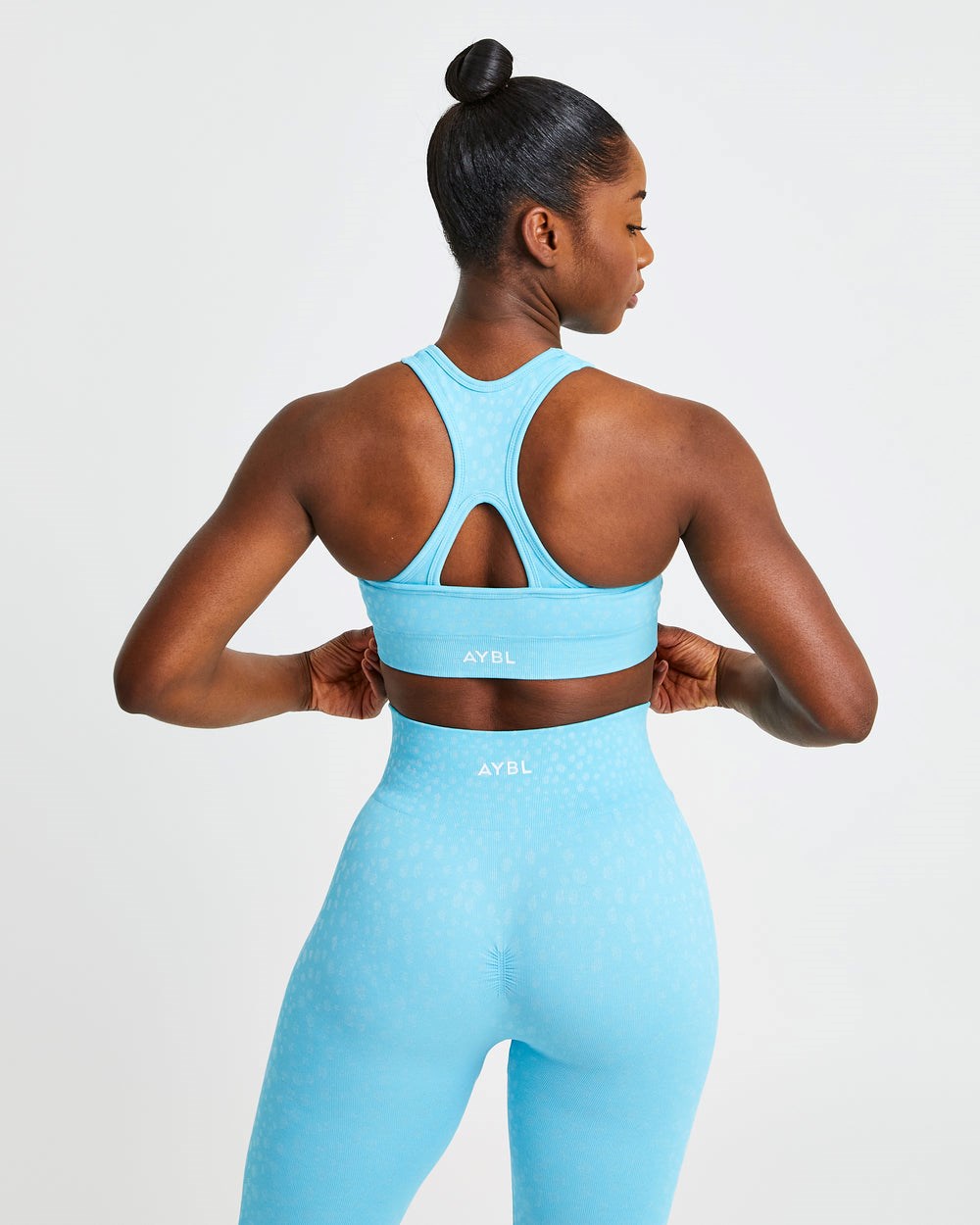 AYBL Evolve Speckle Seamless Sports Bra Hellblau | 15469-FUHP