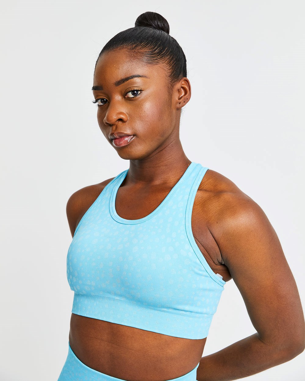 AYBL Evolve Speckle Seamless Sports Bra Hellblau | 15469-FUHP