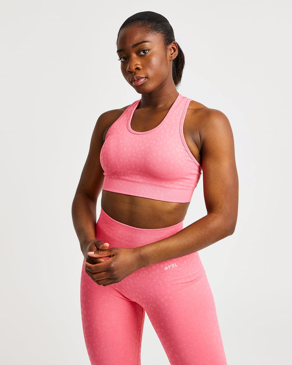 AYBL Evolve Speckle Seamless Sports Bra Koralle Rosa | 18673-ZPKO