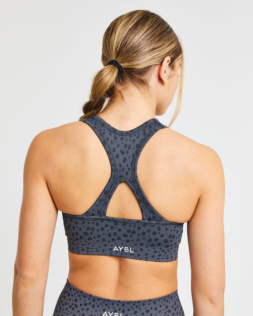 AYBL Evolve Speckle Seamless Sports Bra Charcoal | 35201-SIUA