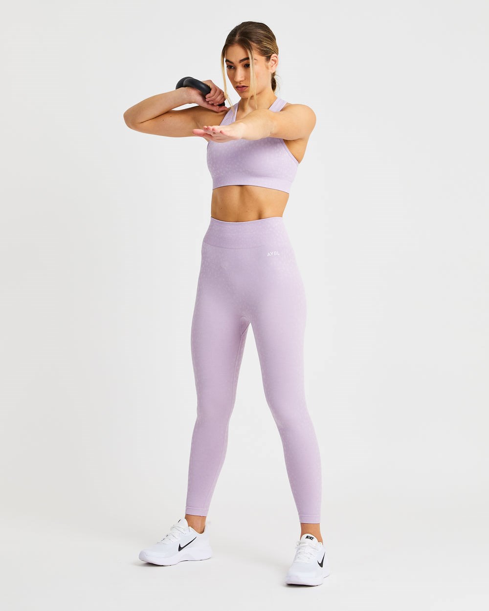 AYBL Evolve Speckle Seamless Sports Bra Lilac | 76583-BAKX