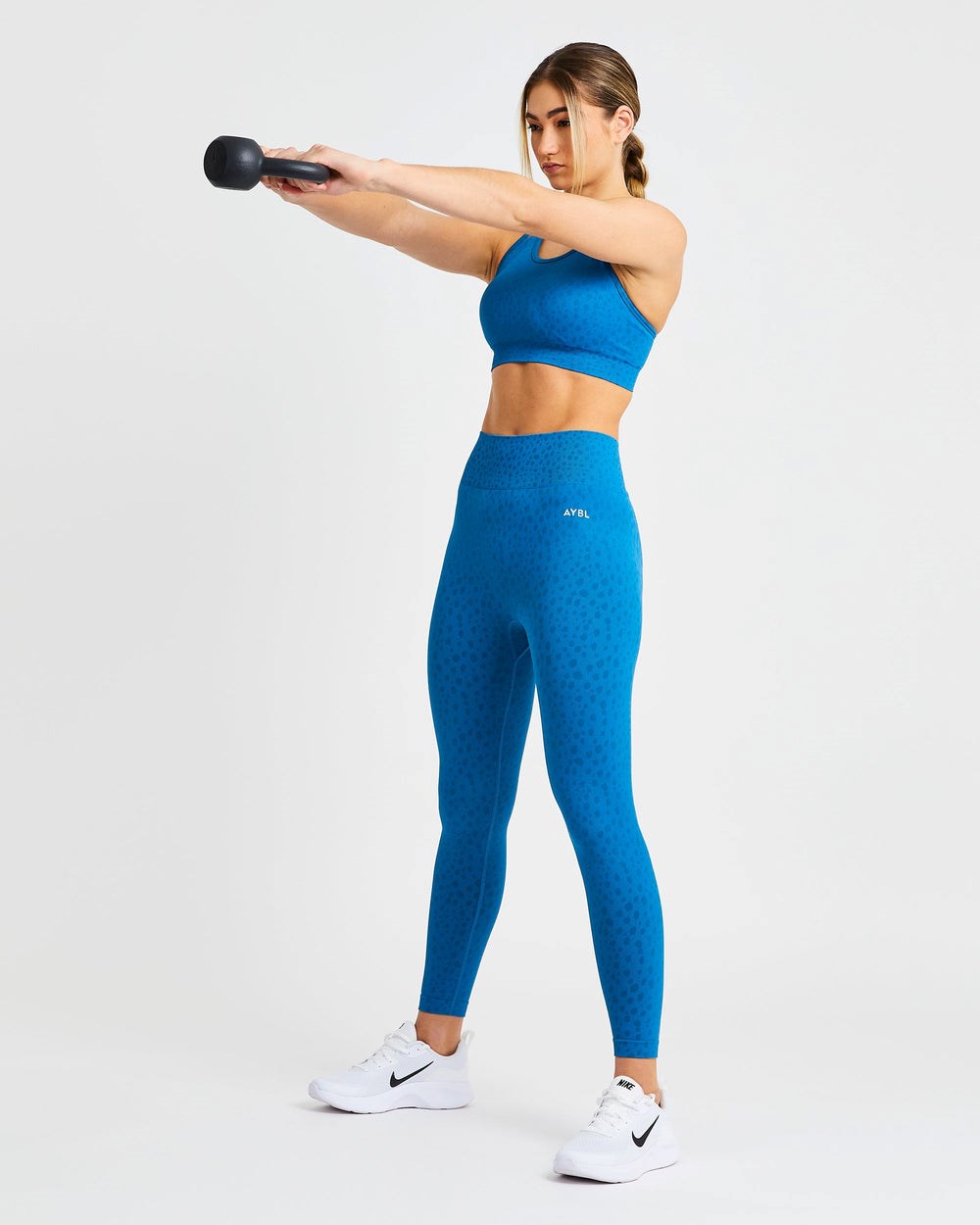 AYBL Evolve Speckle Seamless Sports Bra Blau | 78241-NBWH