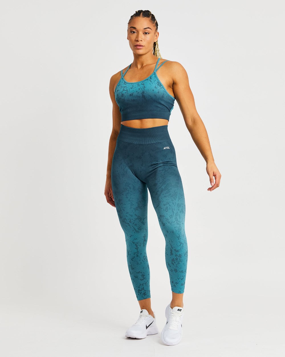 AYBL Flare Seamless Leggings Teal | 58017-IXVZ