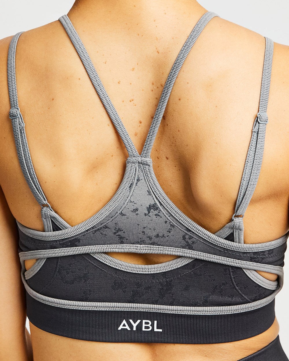 AYBL Flare Seamless Sports Bra Grau | 64781-BFQH