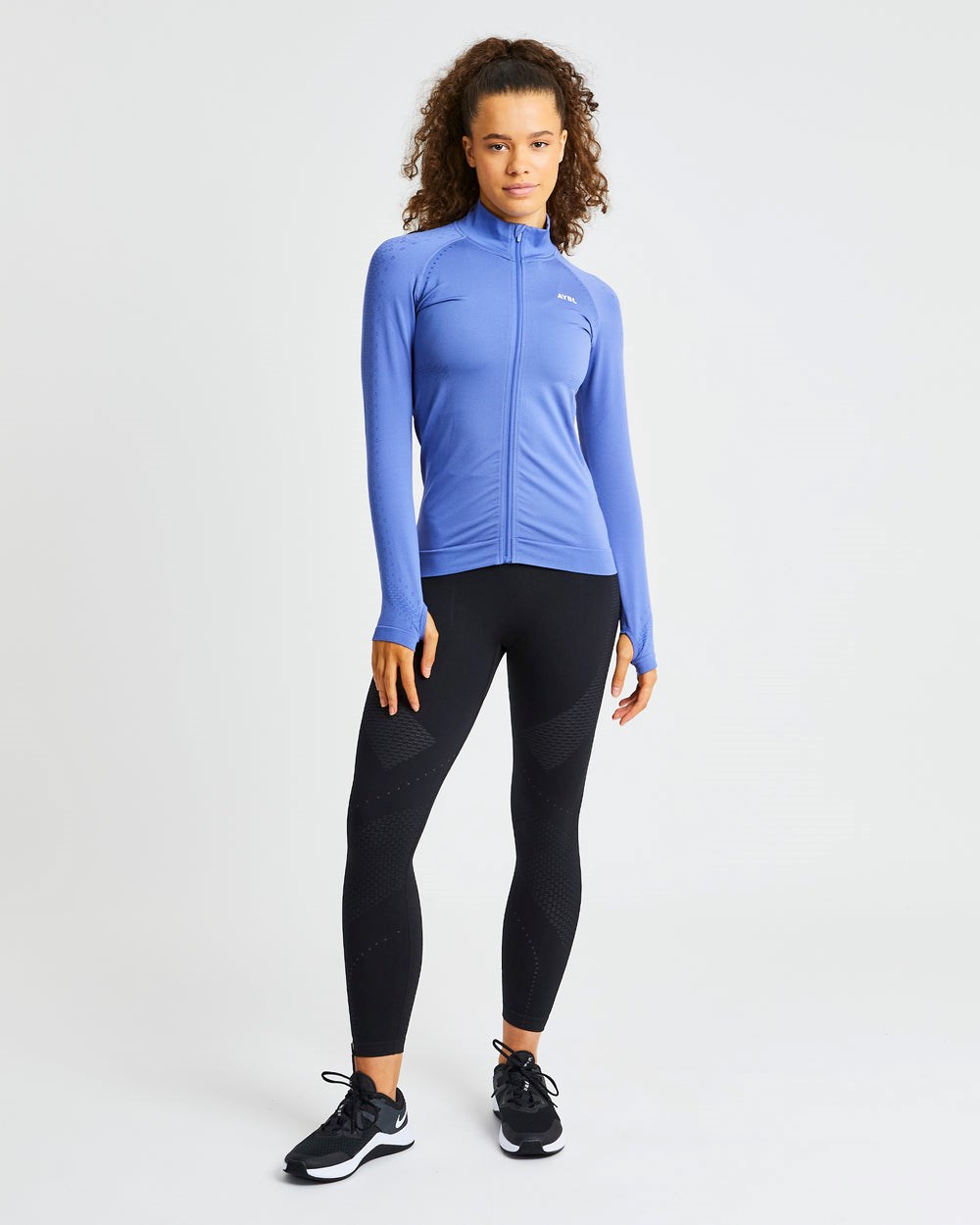 AYBL Ignite Seamless Zip Jacket Blau | 82143-XDFG