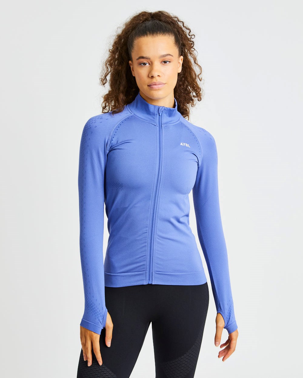 AYBL Ignite Seamless Zip Jacket Blau | 82143-XDFG