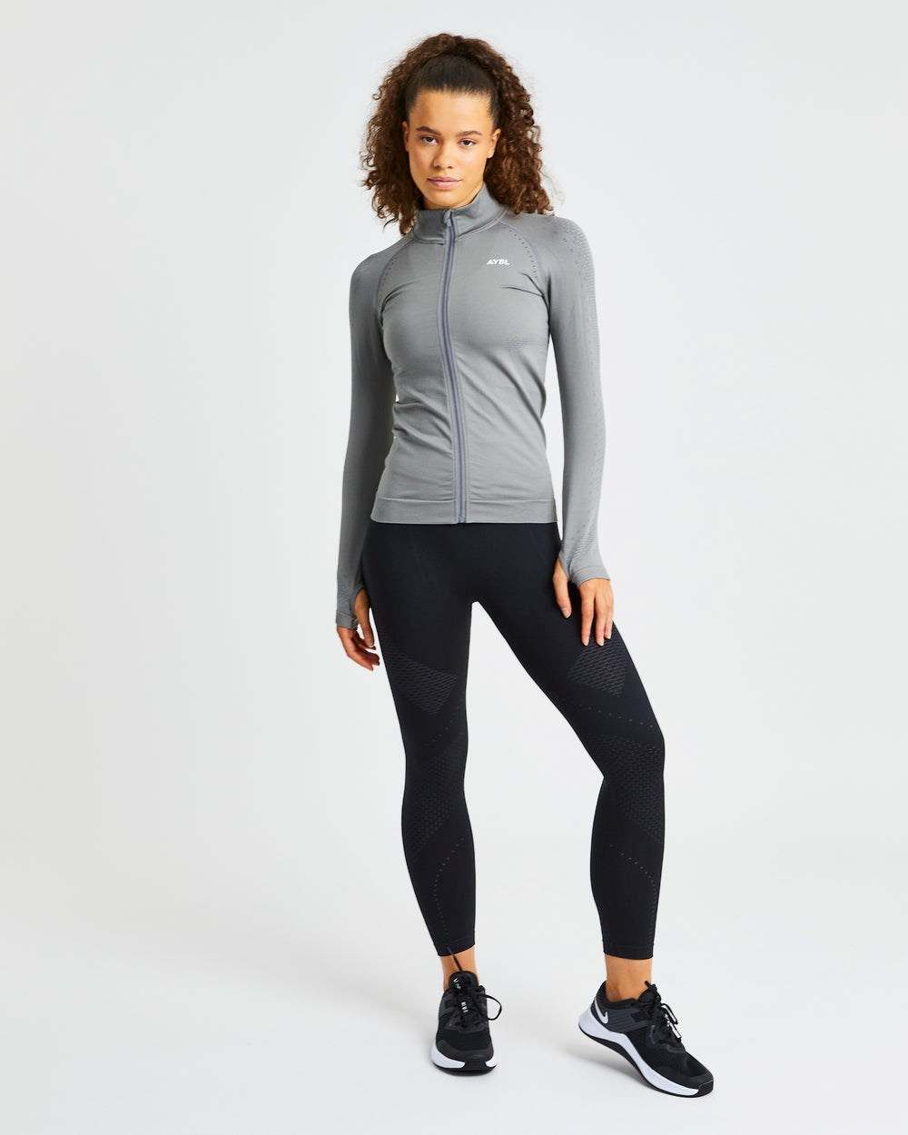 AYBL Ignite Seamless Zip Jacket Grau | 85061-SFZT