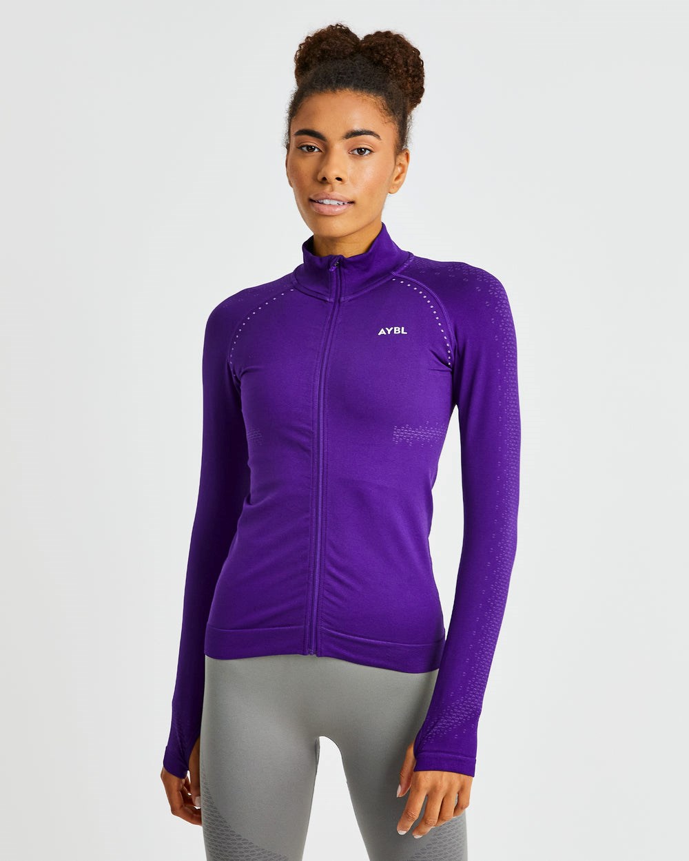 AYBL Ignite Seamless Zip Jacket Lila | 61520-EXIP