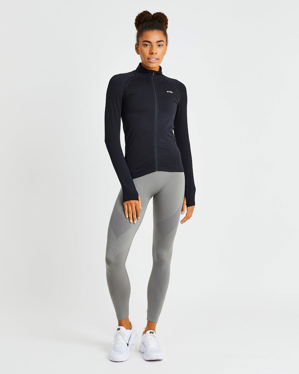 AYBL Ignite Seamless Zip Jacket Schwarz | 86745-XFOZ