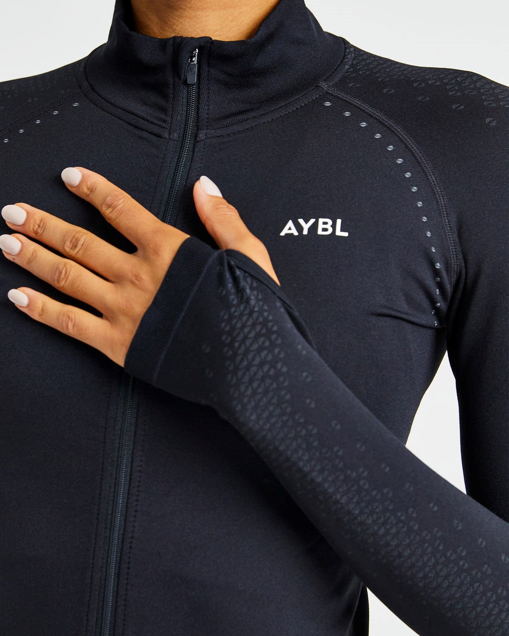 AYBL Ignite Seamless Zip Jacket Schwarz | 86745-XFOZ