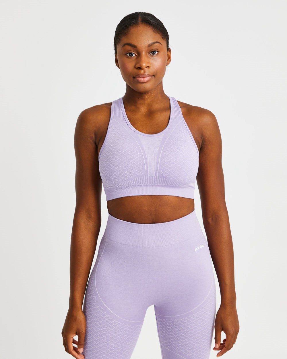 AYBL Impact Seamless Sports Bra Lilac | 31580-IYNL