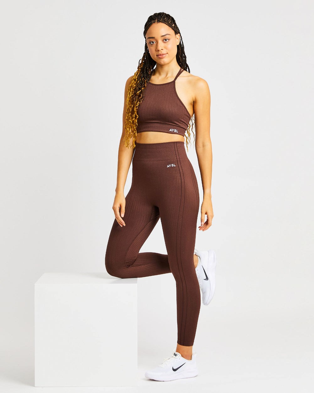 AYBL Luxe Seamless Crop Tank Top Braun | 40683-DAGH