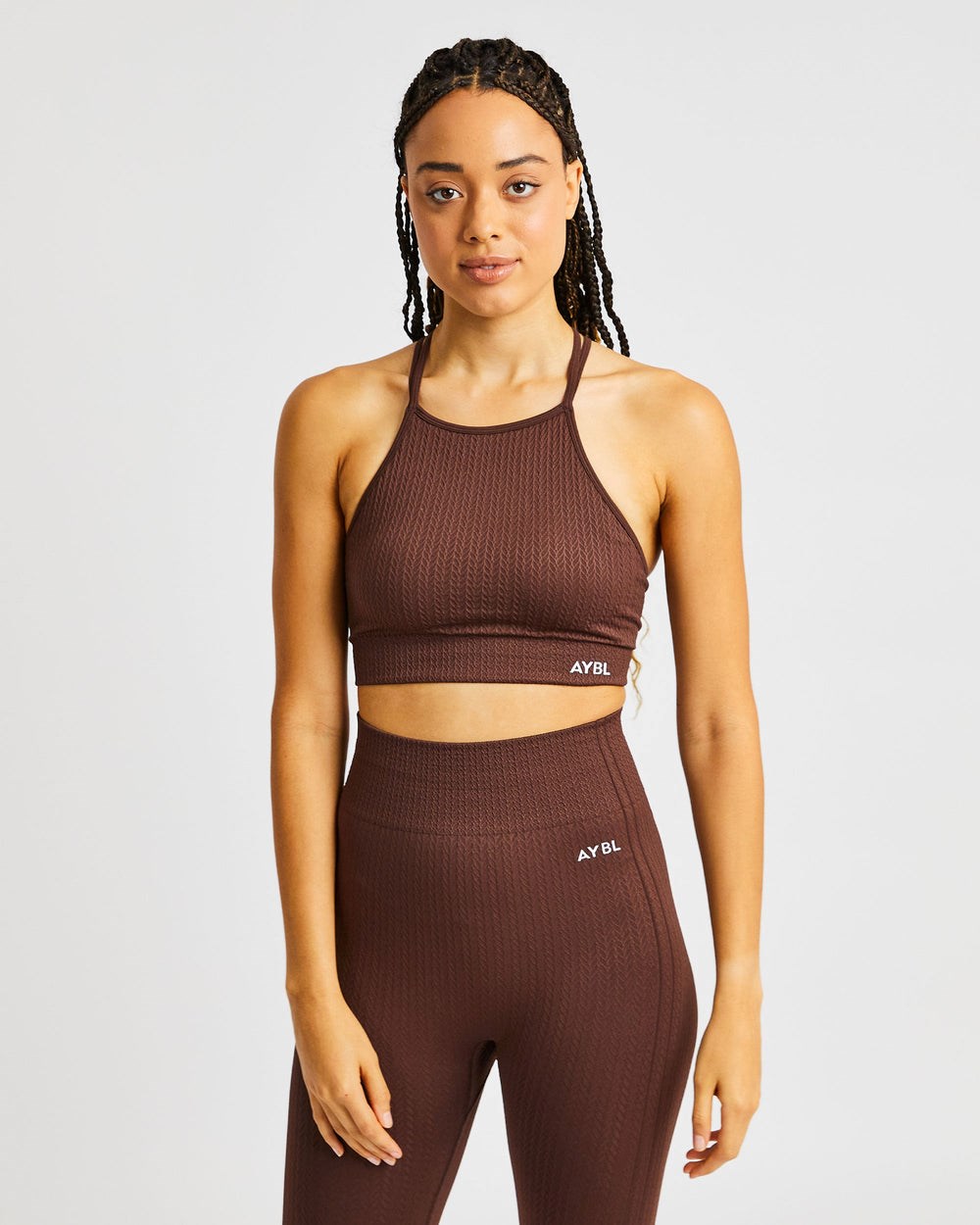 AYBL Luxe Seamless Crop Tank Top Braun | 40683-DAGH